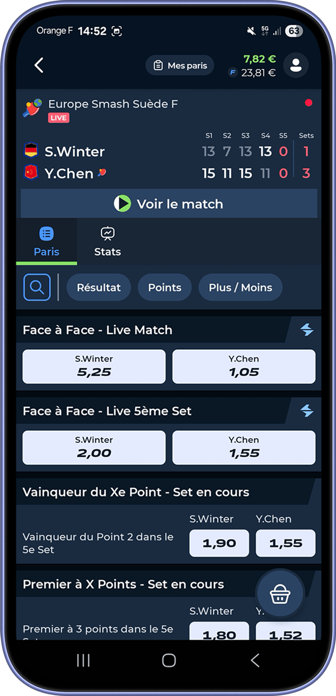 Pari sur Mesure Etape 2